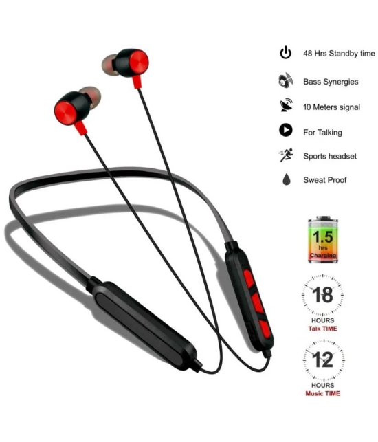 Neo PLATINUM 3949 Bluetooth Bluetooth Neckband On Ear 48 Hours Playback Active Noise cancellation IPX4(Splash & Sweat Proof) Black