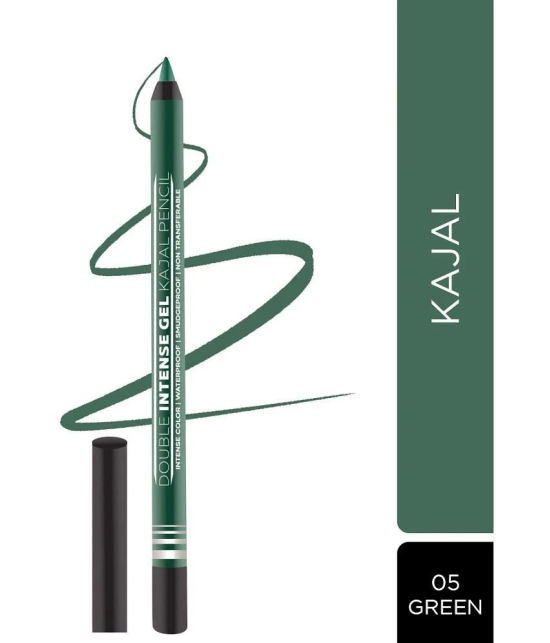 Seven Seas Double Intense Color | Waterproof | Smudgeproof | Non Transferable Gel Kajal (Green 1.5g)