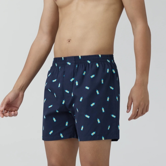 Splash Cotton Boxers - Gin Blue S