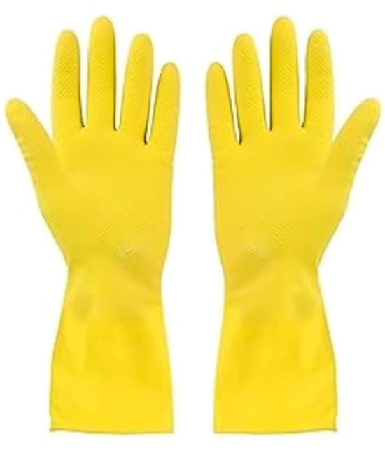 dust n shine - Yellow Cleaning Glove For Kitchen Cleaning