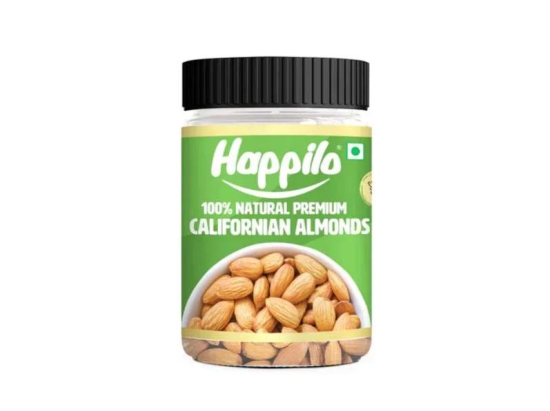 Happilo 100% Natural Premium Californian Almonds 250g Jar