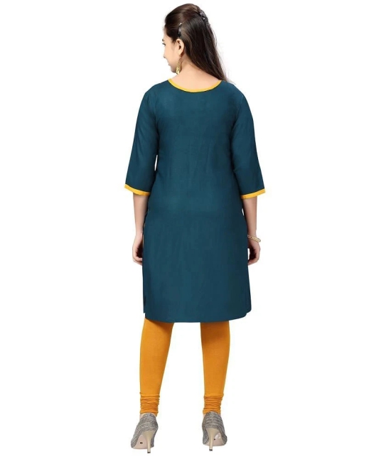 Aarika Dark Green Cotton Girls Kurti ( Pack of 1 ) - None