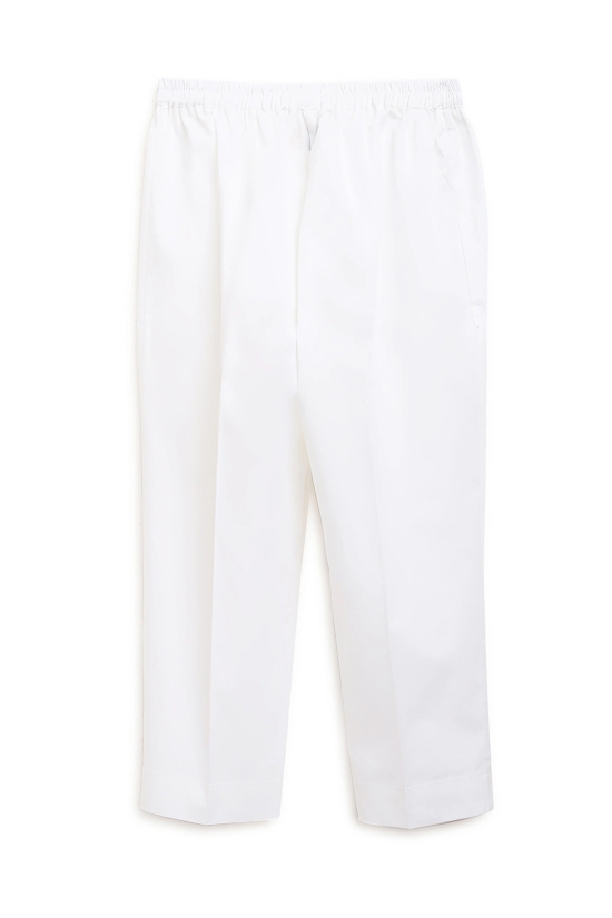 Boys Cotton Trousers - White 5Y