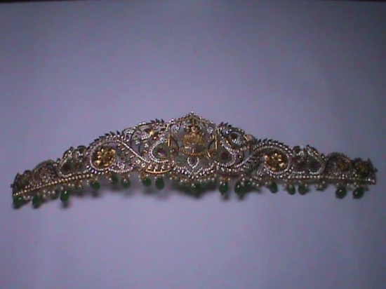 Indian Traditional Gold Plated Kempu Stone Studded Waist Belt for Women