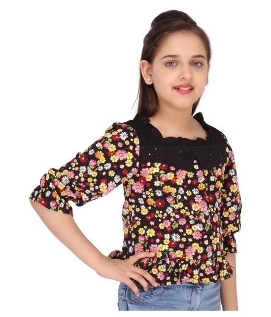 Smart Casual Floral Printed Half Sleeves Top - None