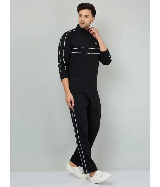 YHA Black Fleece Regular Fit Mens Tracksuit ( Pack of 1 ) - None