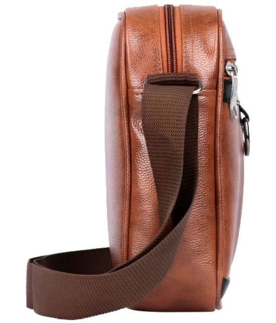 Raylan Tan Solid Messenger Bag - Tan