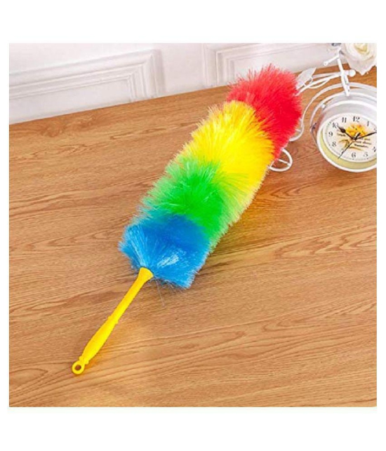 Multipurpose Multicolour Neon Plastic & Microfiber PP Static Duster for Glass, Fan, AC, Car Dashboard/Seat, TV, Fridge,Printer etc