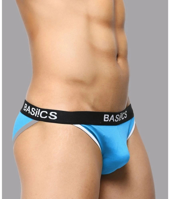 BASIICS By La Intimo Spandex Mens Briefs ( Blue ) BCSBR02 - None