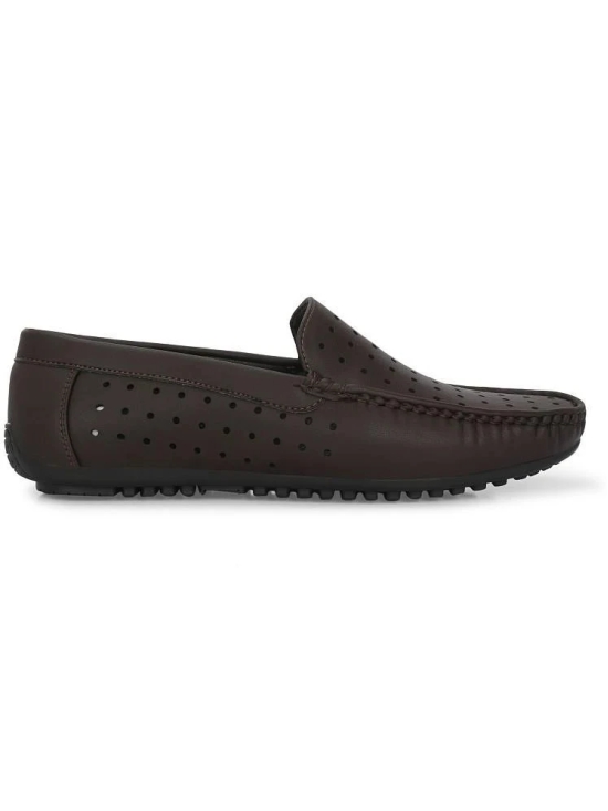 Leeport Brown Mens Slip on - 10