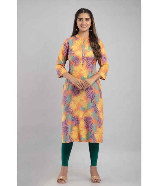 MAUKA - Multicolor Rayon Women's Straight Kurti ( Pack of 1 ) - None