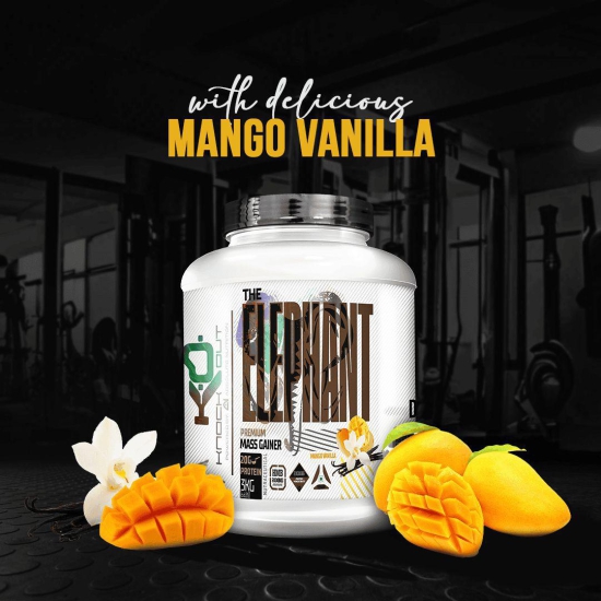 Elephant Mass Gainer - Power Up Your Gains(Mango Vanilla)-Mango Vanilla / 1 Kg