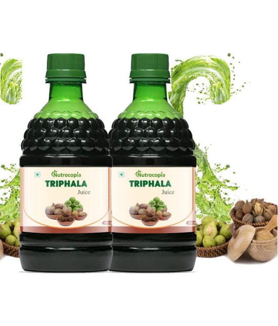 NUTROCOPIA Triphala Juice | 100% Ayurvedic | Relieves Constipation & Improves Digestion | No Added Sugar - 400 ML (Pack of 2)