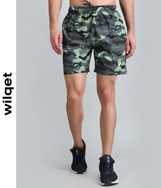 Mens Dryfit Camo Print Shorts-Airforce / L