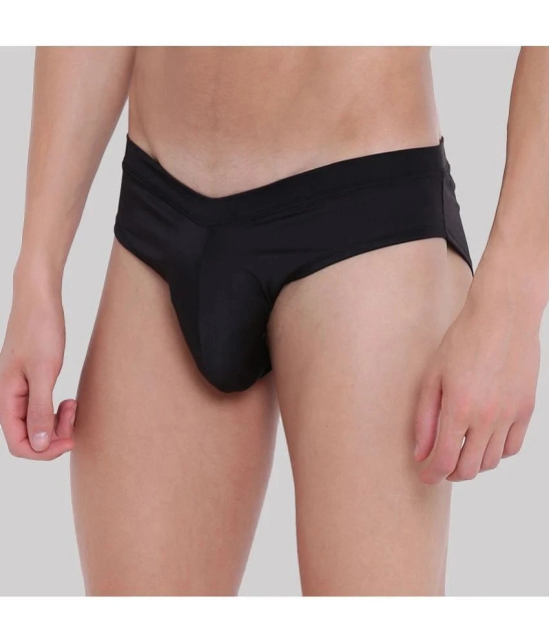 BASIICS By La Intimo - Black BCSSS03 Polyester Mens Briefs ( Pack of 1 ) - None