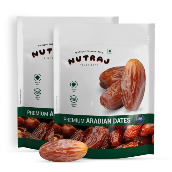 Nutraj Arabian Dates (Khajoor) 500gm 500g (Pack of 2)