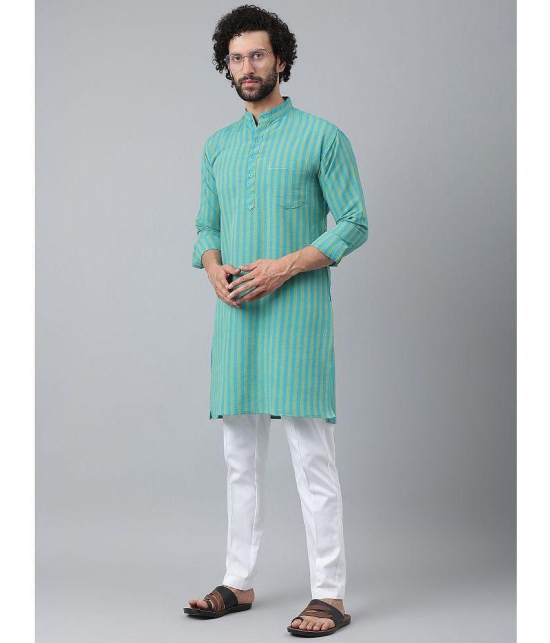 KLOSET By RIAG - Blue Cotton Men's Regular Kurta ( Pack of 1 ) - None