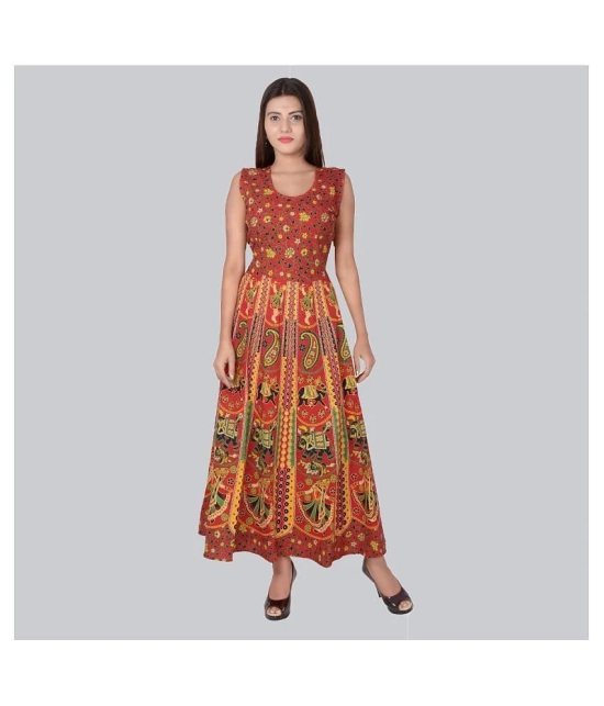 Rangun Cotton Multi Color A- line Dress - S-XL