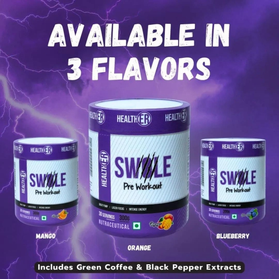 Swole Pre Workout with Creatine for Advanced Athletes-Blueberry