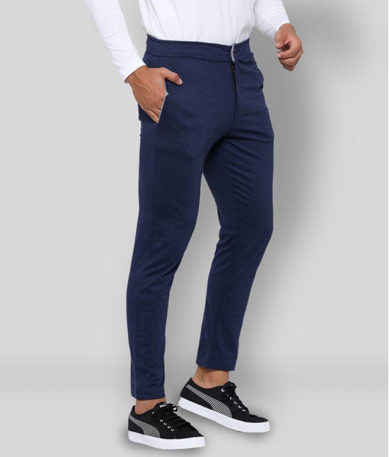 MAD TEE - Navy Blue Cotton Blend Men's Trackpants ( Pack of 1 ) - M