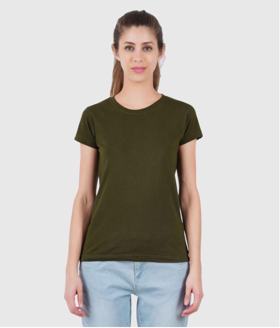 ferocious - Olive Cotton Regular Fit Womens T-Shirt ( Pack of 1 ) - None