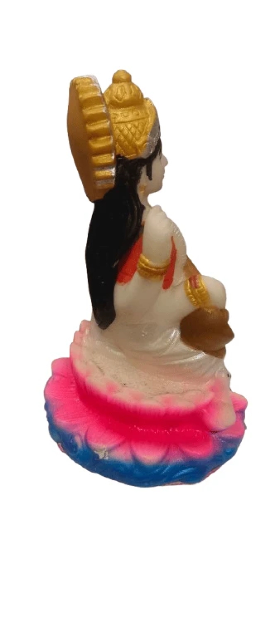 Goddess Saraswati Idol Playing Veena Sculpture