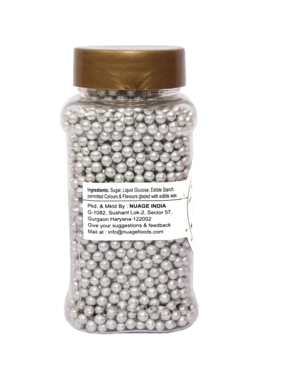 foodfrillz Silver Balls and Golden Balls, (125 g x 2) Sprinkles for Cake Decoration