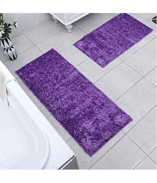 Abhikram Purple Runner Single Microfibre Abstract 2x4 Ft - None