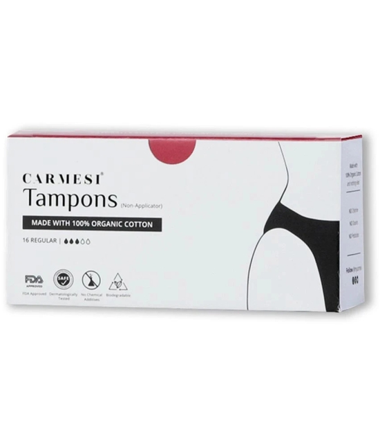 Carmesi 100% Organic Cotton Tampons (16 Regular)