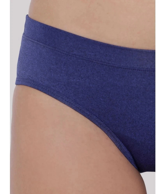 BASIICS By La Intimo - Navy Blue BCPHP03 Polyester Self Design Womens Briefs ( Pack of 1 ) - None