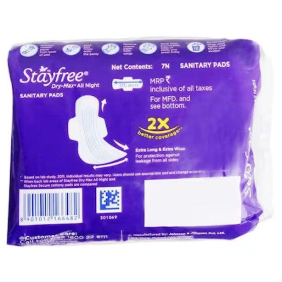 Stayfree Dry - Max All Night XL Pads 7 Pcs