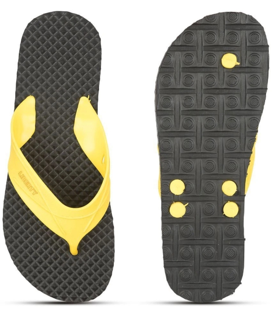 Liberty - Yellow Mens Thong Flip Flop - None