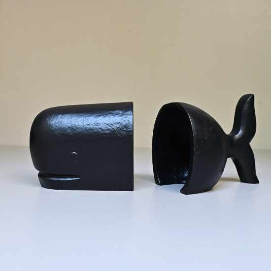 Whale Metal Bookends