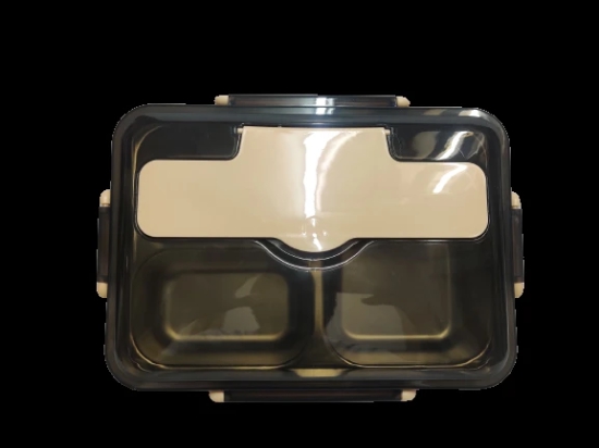 DYNAMIC STORE Dynore Stainless Steel Insulated 3 Compartment and Removable Lunch Box/ Tiffin Tray For Kids/ School/ Office