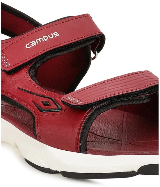 Campus - Maroon Mens Floater Sandals - None