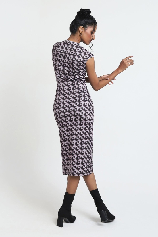 The Illusionist Midi Dress-Pitch Pink / XS