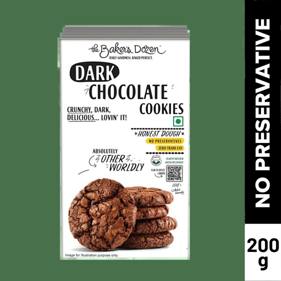 The Bakers Dozen Tbd Dark Choco Cookies 200 G, 1 Pc