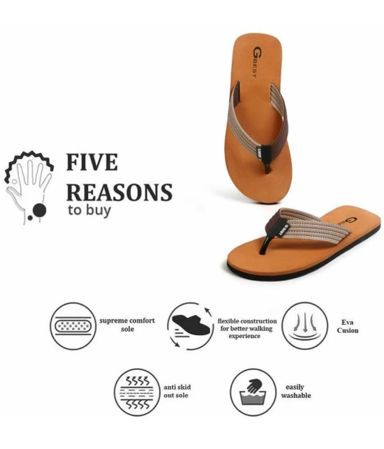 G Best Coffee Mens Thong Flip Flop - None