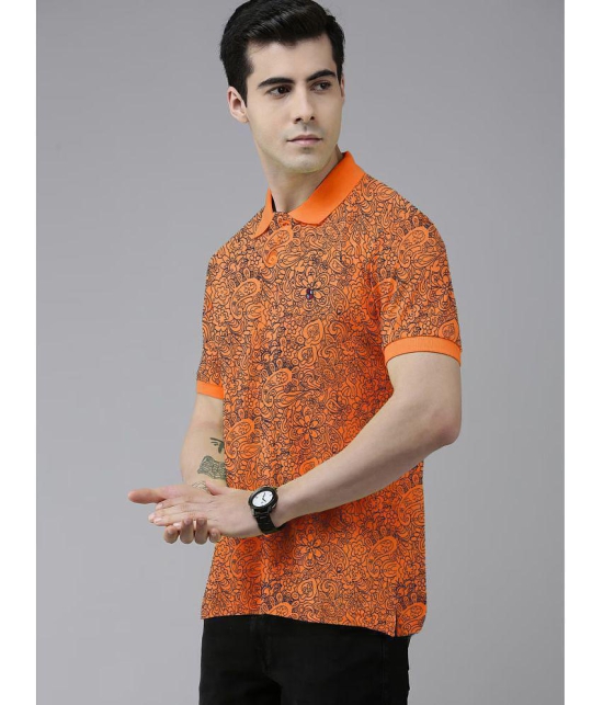 ADORATE - Orange Cotton Blend Regular Fit Men's Polo T Shirt ( Pack of 1 ) - None