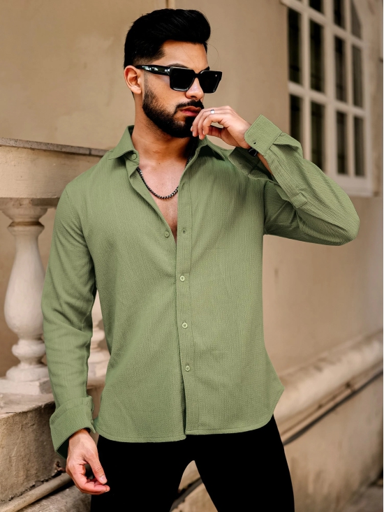 Bubble Green Full Sleeve Shirt-L / Green