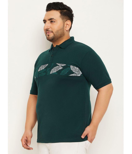 MXN - Dark Green Cotton Blend Regular Fit Men's Polo T Shirt ( Pack of 1 ) - None