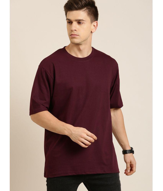 Dillinger - Maroon 100% Cotton Oversized Fit Mens T-Shirt ( Pack of 1 ) - None