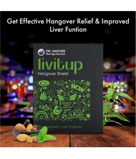 Dr. Vaidyas Livitiup | Hangover Shield & Liver Protector | - 6 Capsules Pack Of 10