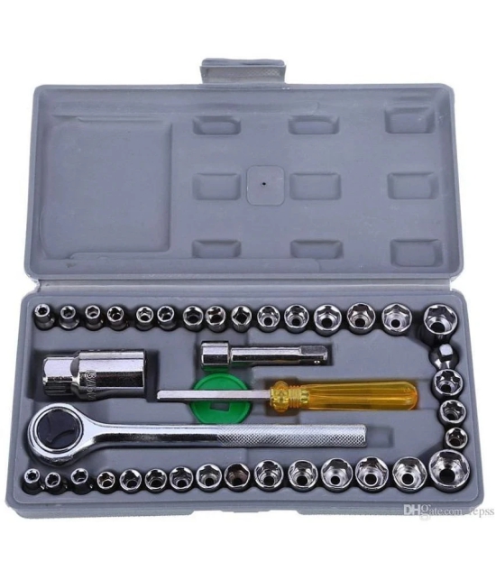 18-ENTERPRISE 40 in 1 Pcs Tool Kit & Screwdriver and Socket Set | 40-Piece Bit & Socket Set (Pack of 1).