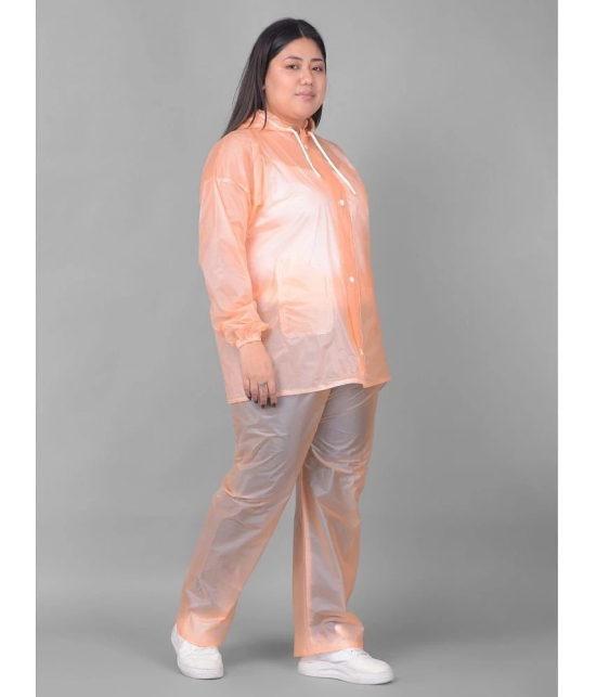 Dollar Polyester Raincoat Set - Orange - None