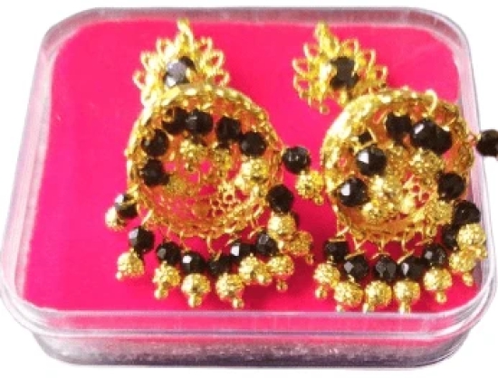 Gold Plated Traditional Jhumka Earrings for Women