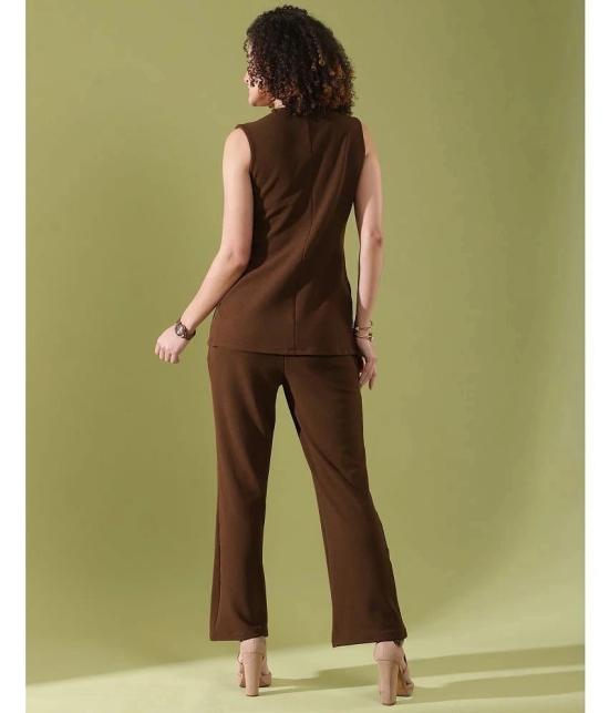 Selvia Brown Dyed Pant Top Set - None