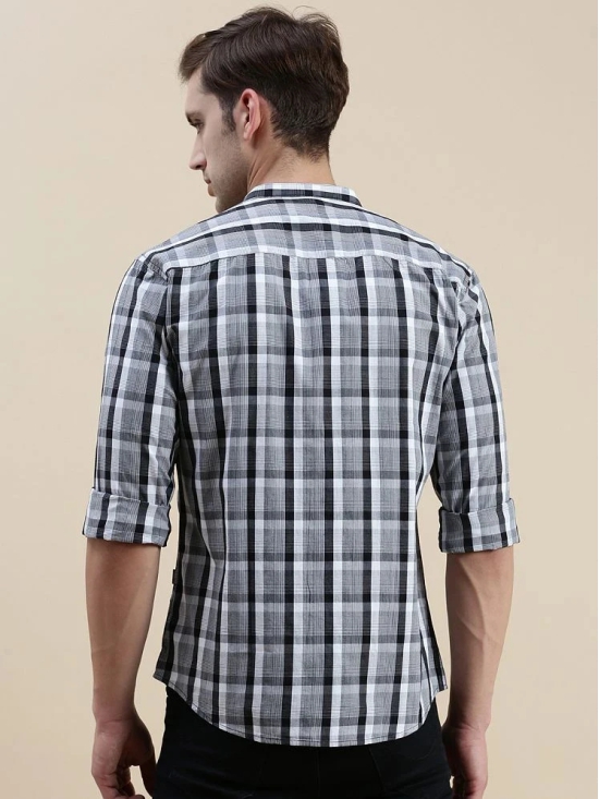 Showoff Cotton Blend Regular Fit Checks Full Sleeves Mens Casual Shirt - Grey ( Pack of 1 ) - None