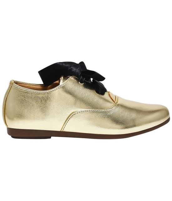 Shoetopia Gold Womens Sneakers - None