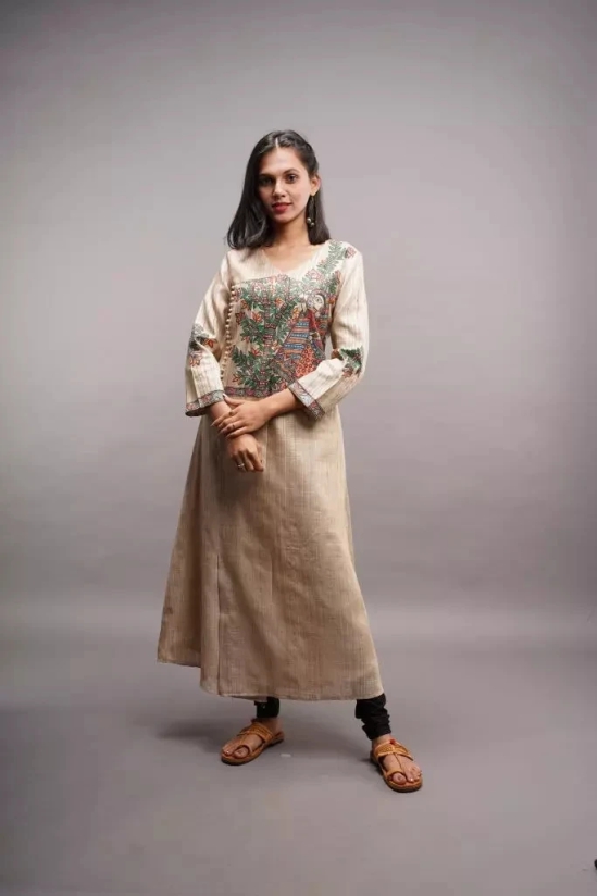 Tisser Madhubani handPainted Kurti /Kosa (Tussar) Silk Multicolor  Size-S,M,L,XL,XXL